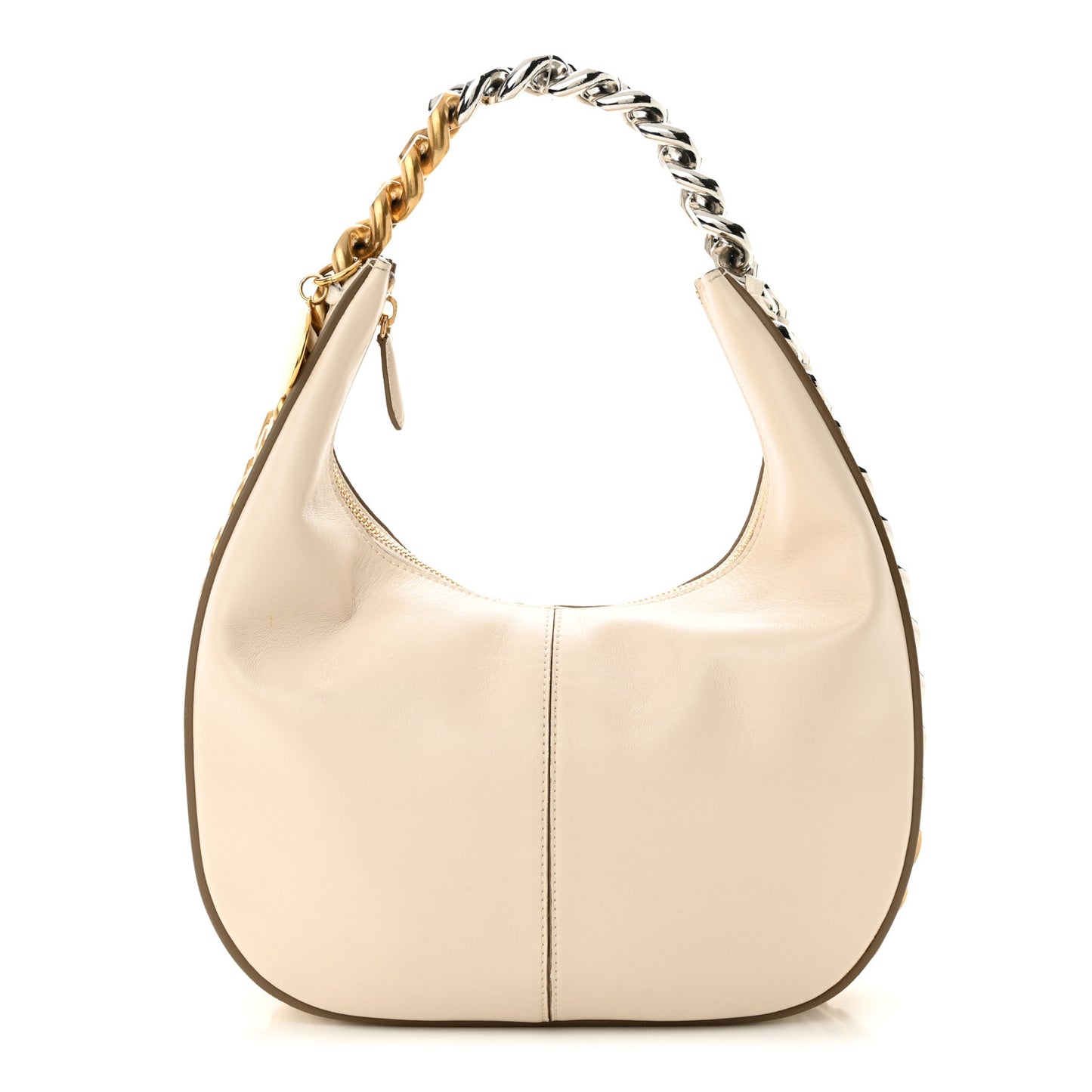Eco Alter Nappa Frayme Small Zipit Shoulder Bag Pure White