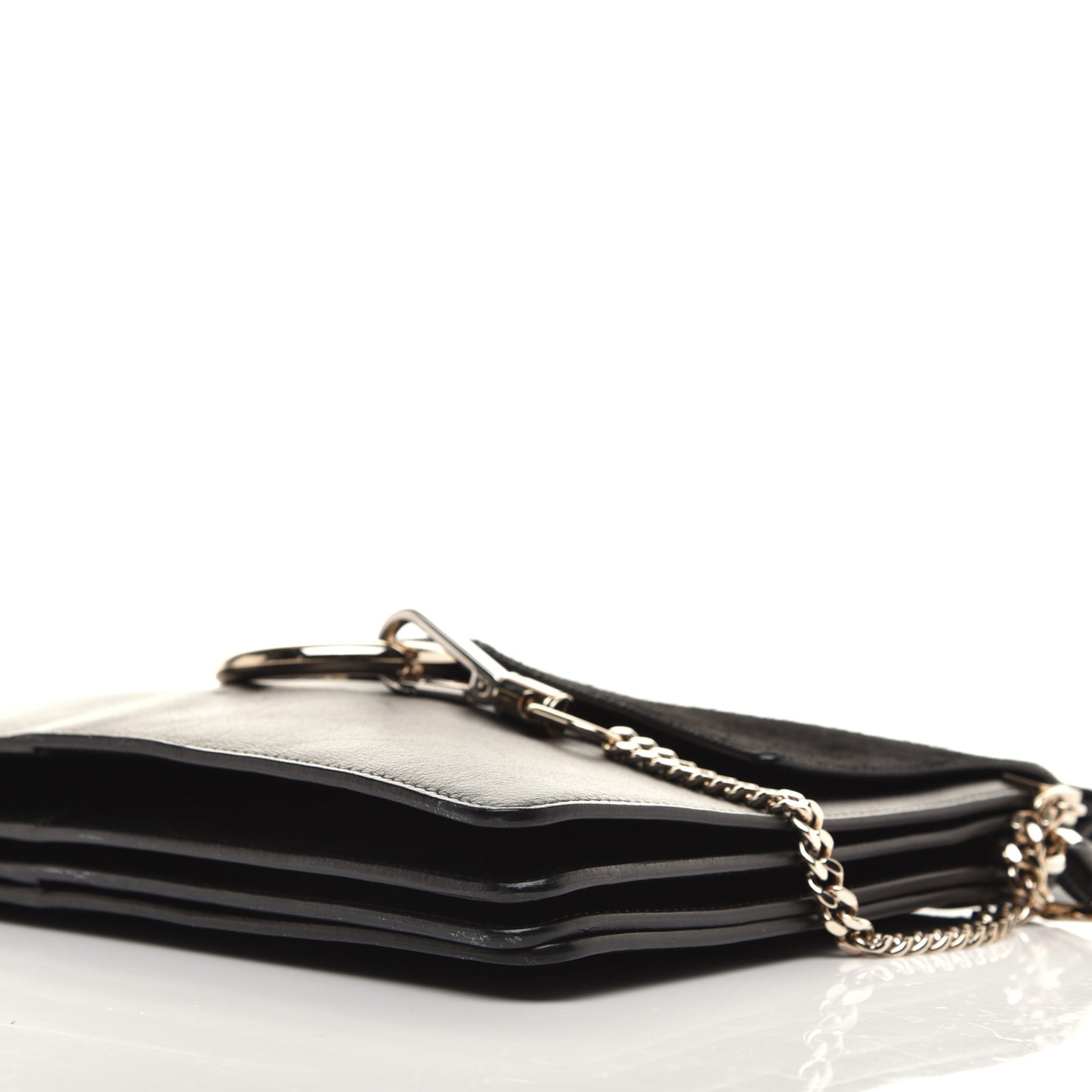 Suede Calfskin Medium Faye Shoulder Bag Black
