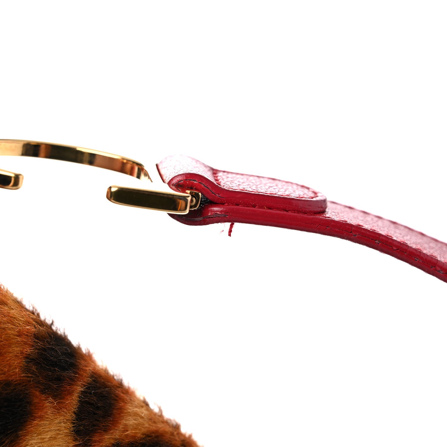 Christian Dior Pony Hair Leopard Saddle Bag Red 13 of 13
