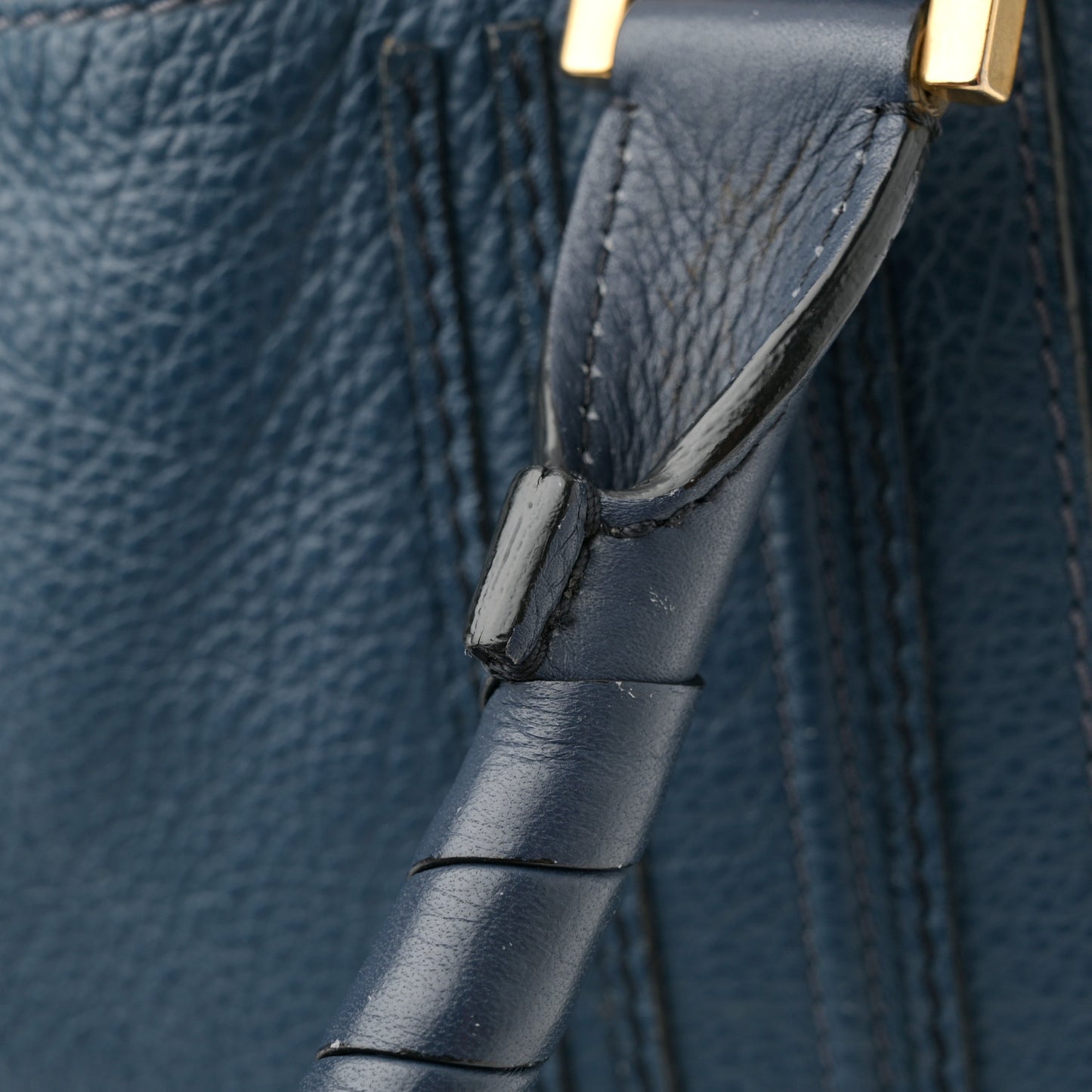 Calfskin Large New Marcie Tote Royal Navy