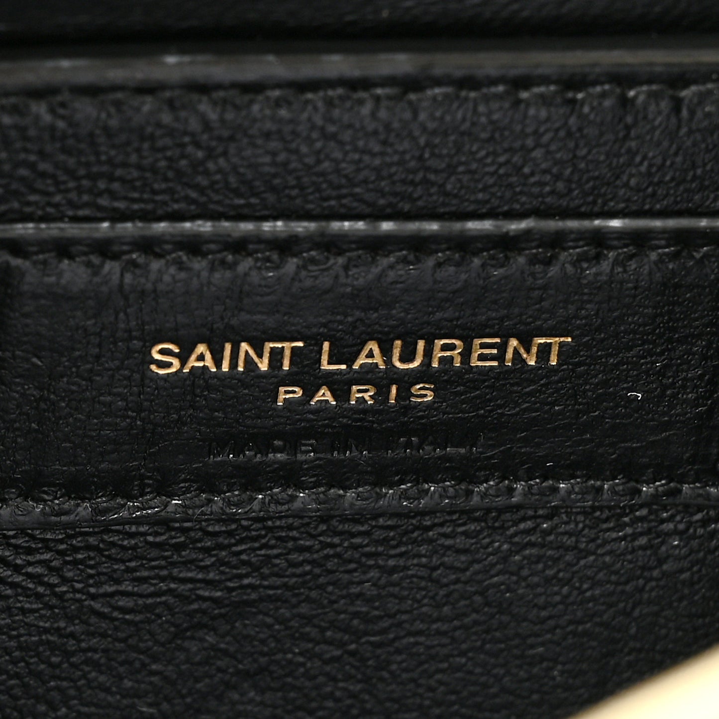 SAINT LAURENT Smooth Calfskin Manhattan Shoulder Bag Black Beige
