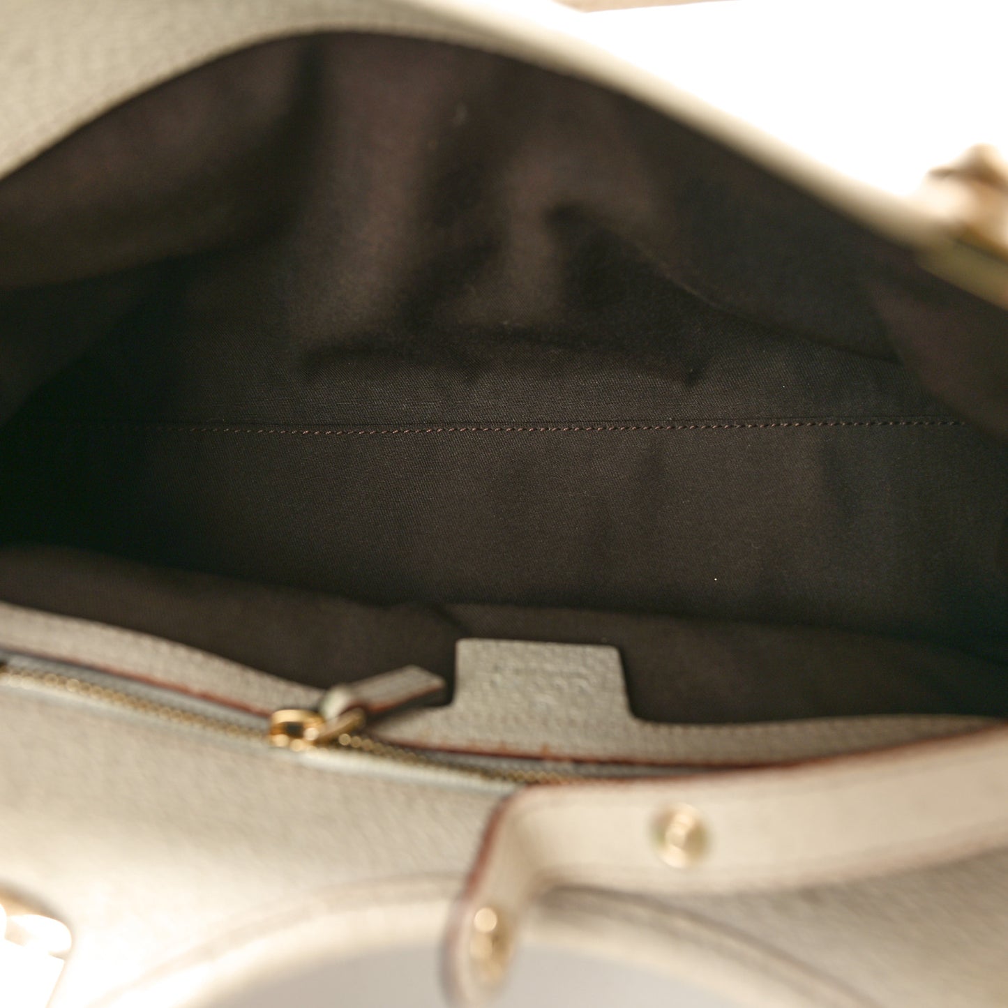 Monogram Horsebit Shoulder Bag Off White