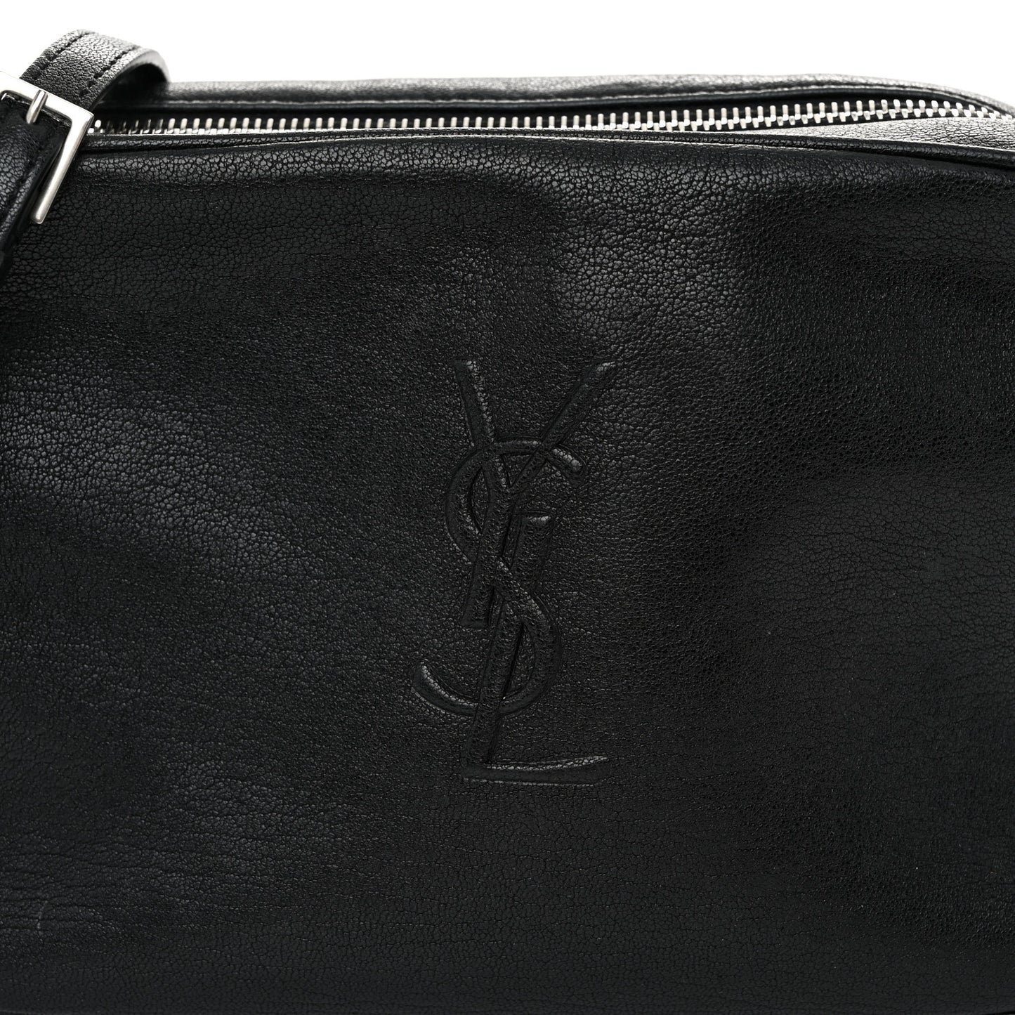 Lambskin Monogram Small Lou Camera Bag Black