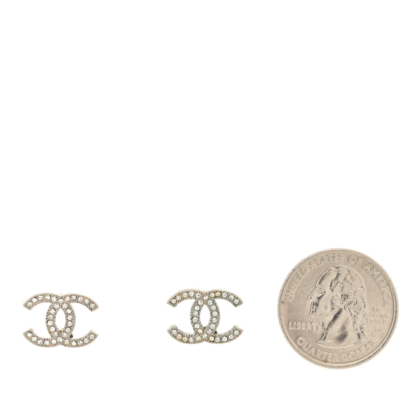 Crystal Mini Timeless CC Earrings Silver