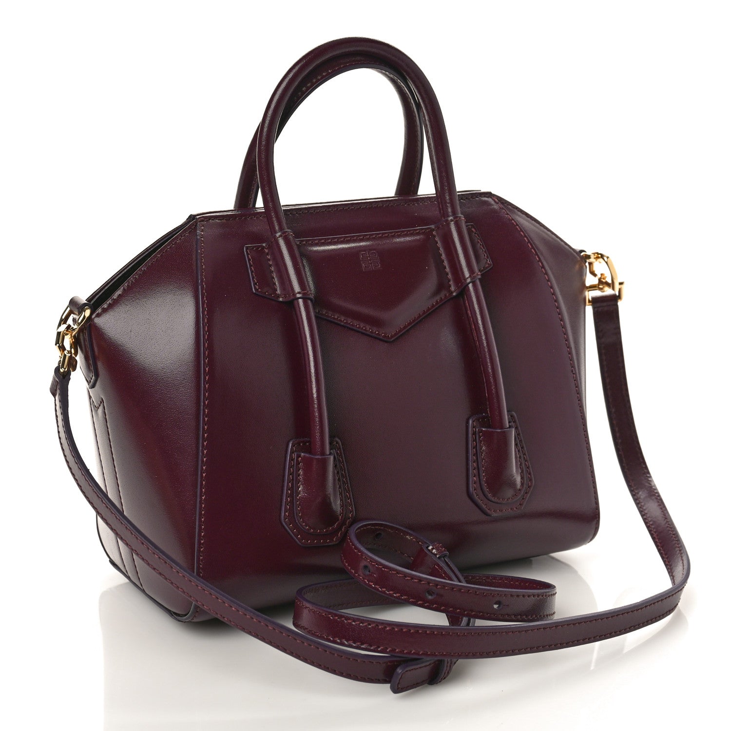 Givenchy Box Calfskin Mini Lock Antigona Oxblood Red 3 of 9