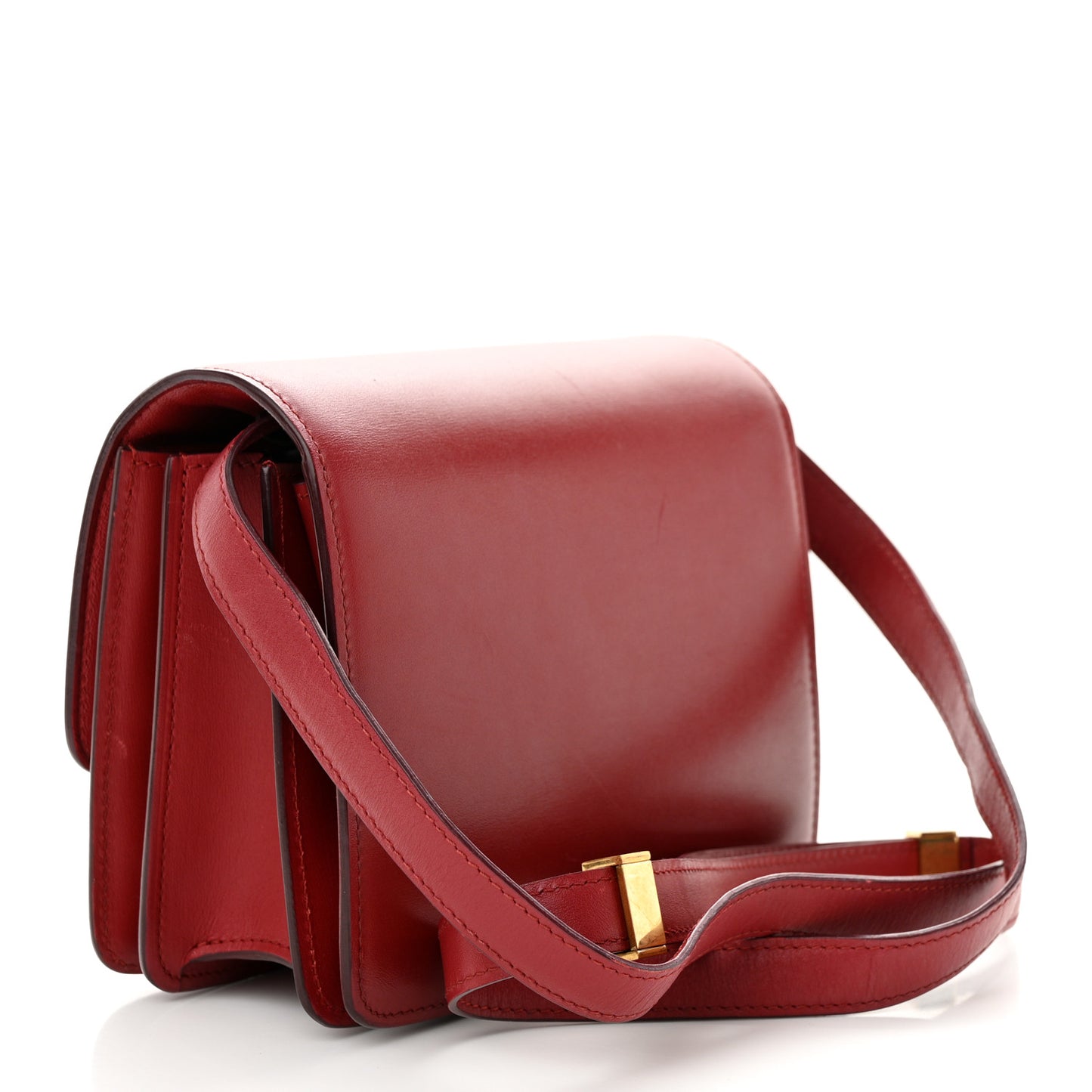 Box Calfskin Small Classic Box Flap Bag Red