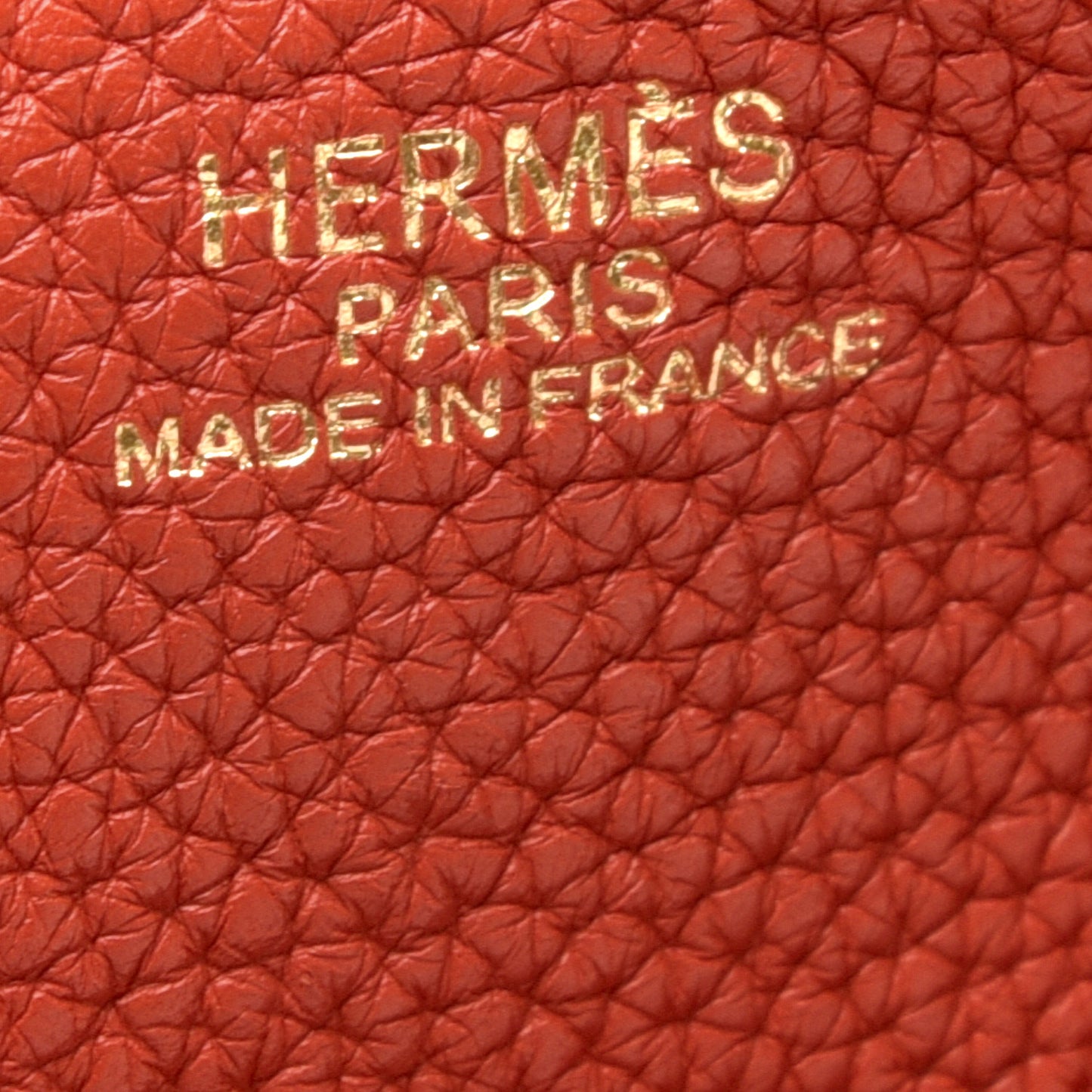 Taurillon Clemence Double Sens 36 Reversible Tote Gold Sanguine