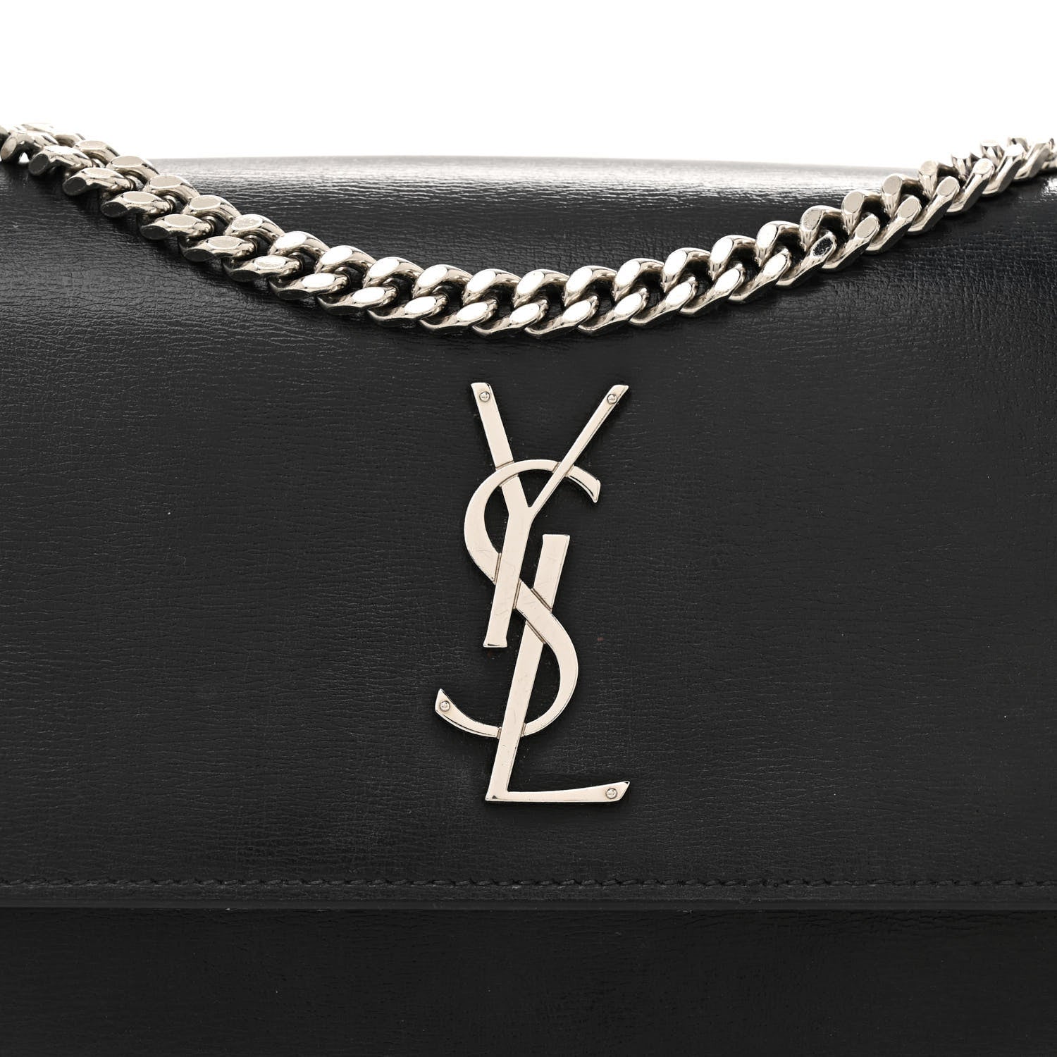 Saint Laurent Coated Bark Calfskin Medium Monogram Sunset Black 9 of 17