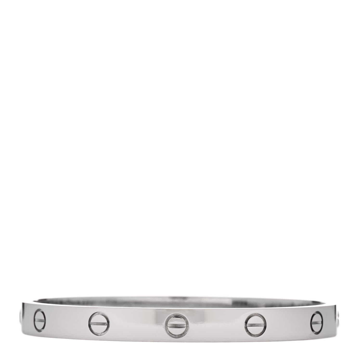 Cartier 18K White Gold LOVE Bracelet 17 2 of 8