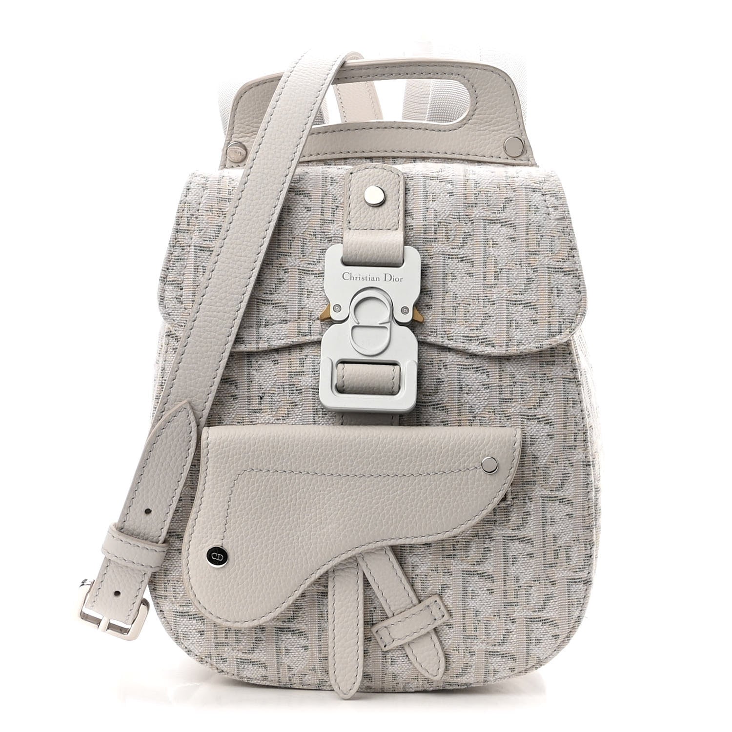 dior backpack mini Christian Dior HOMME Oblique Jacquard Calfskin Mini Saddle Backpack Beige  1179041 – FASHIONPHILE
