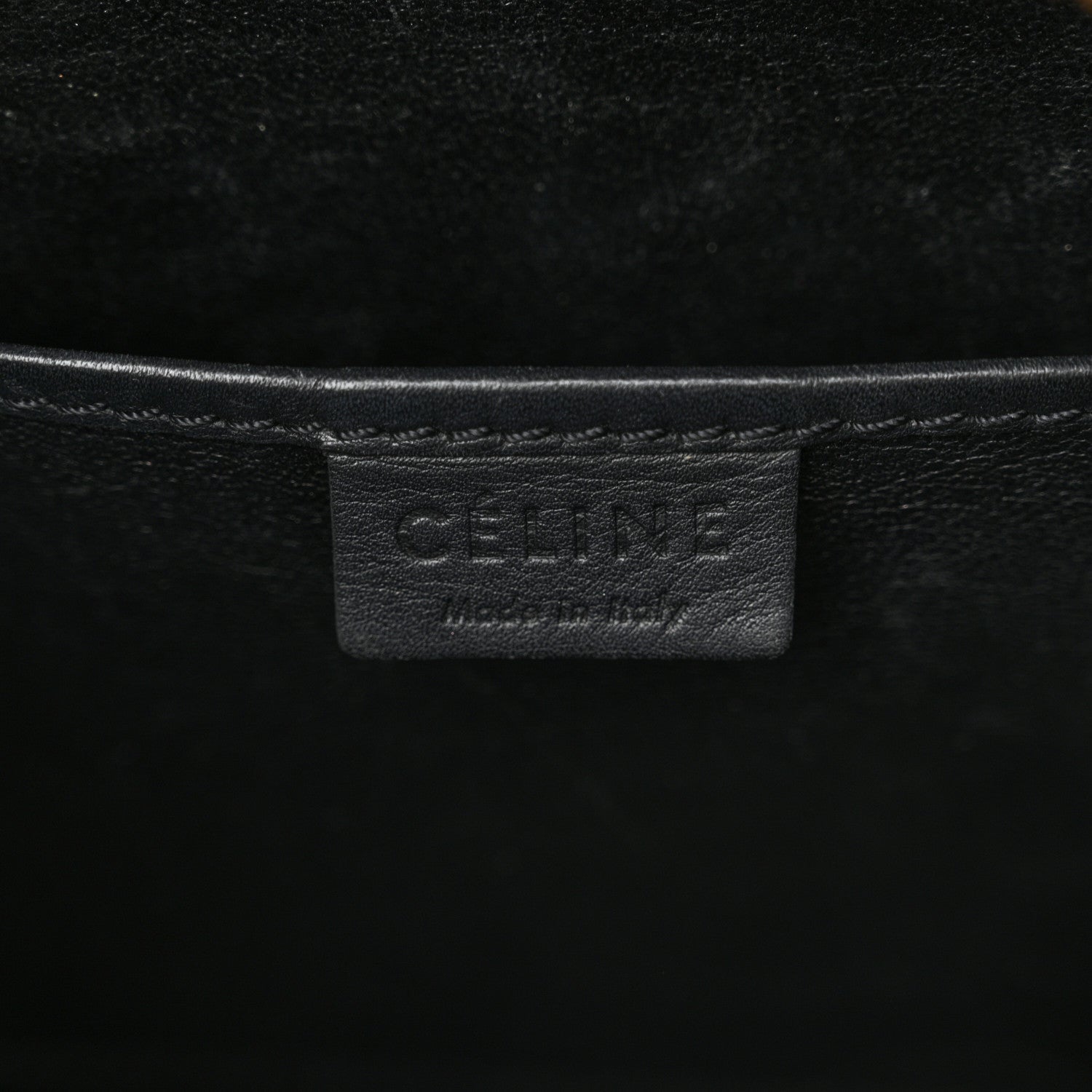Celine Smooth Calfskin Nano Luggage Black 6 of 14