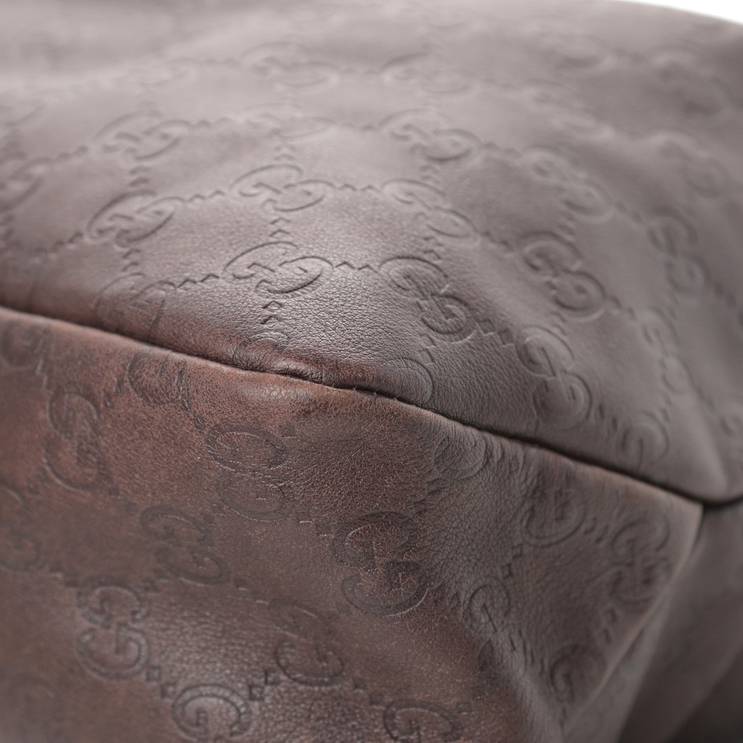 Gucci Guccissima Medium Horsebit Chain Hobo Dark Brown 10 of 15