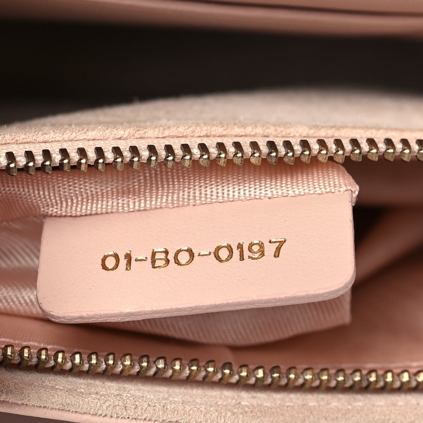 Lambskin Cannage Dioraddict Wallet on Chain Clutch Rose Poudre
