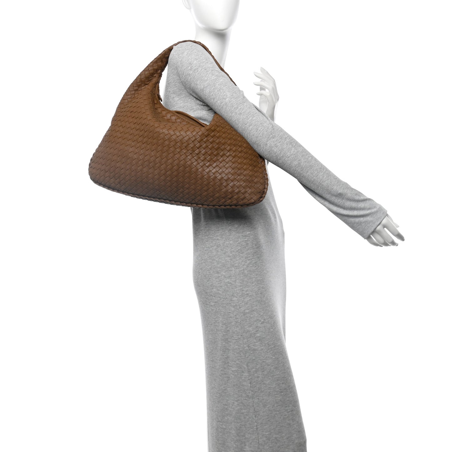 Nappa Intrecciato Large Veneta Hobo Noce