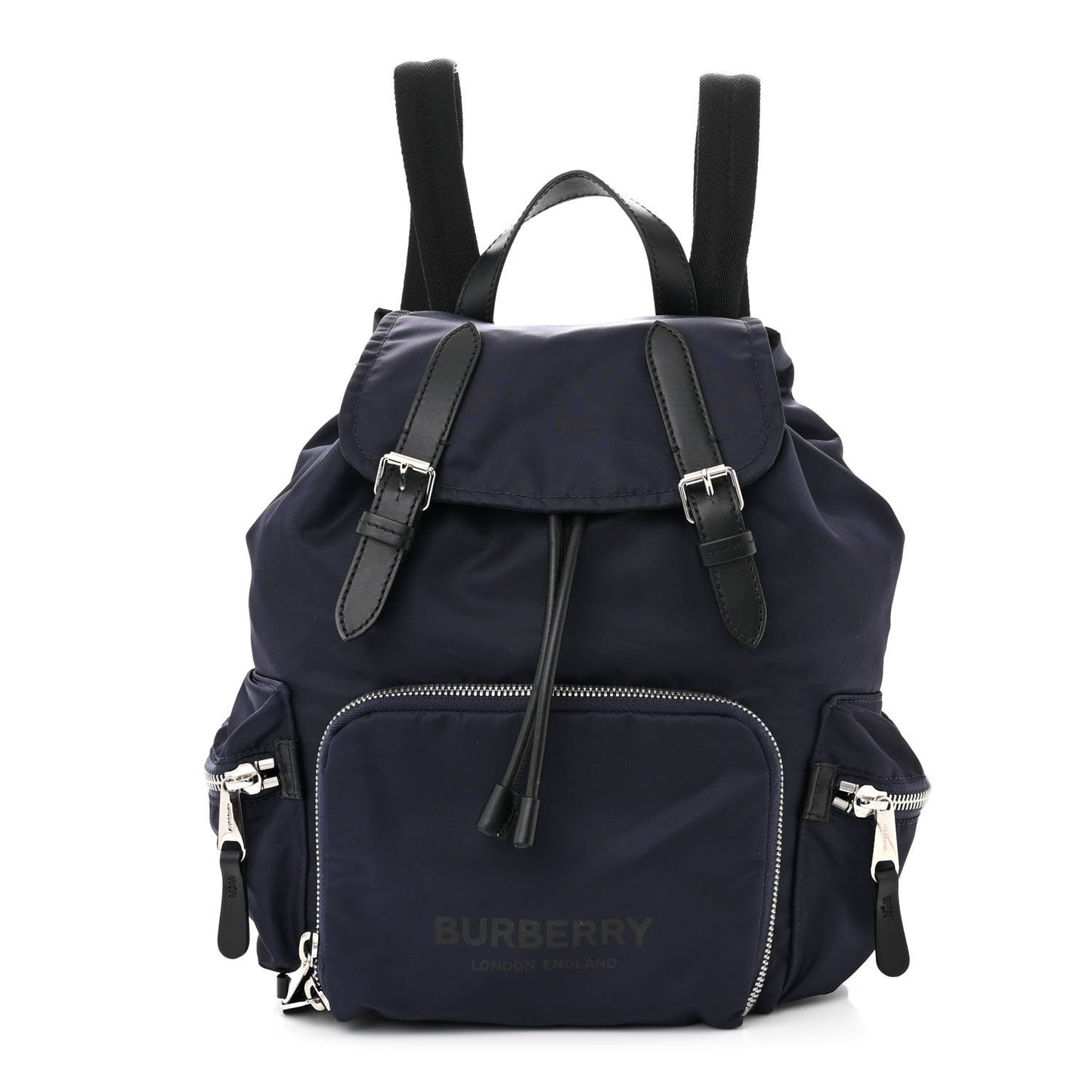 Nylon Logo Print Medium Rucksack Backpack Ink Blue