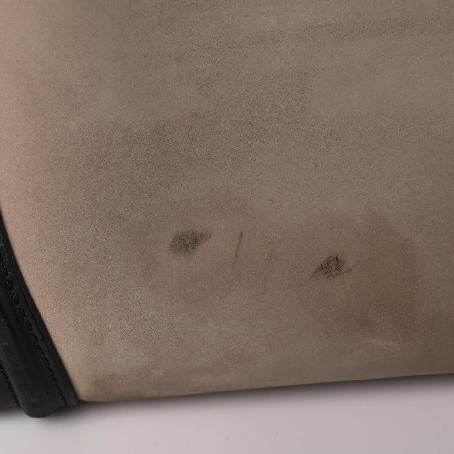 Satin Calfskin Suede Mini Tri-Color Luggage Seashell