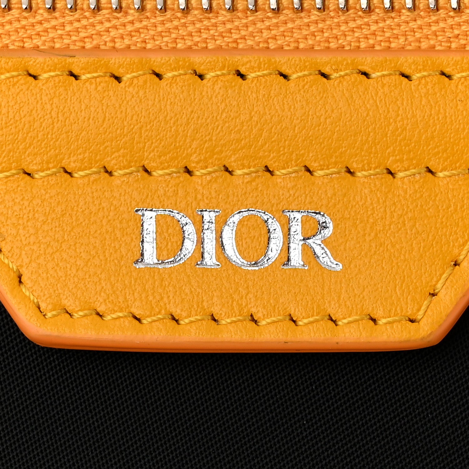 Christian Dior Calfskin Perforated Oblique Galaxy Marsupio World Tour Pelle Sling Yellow White 6 of 10