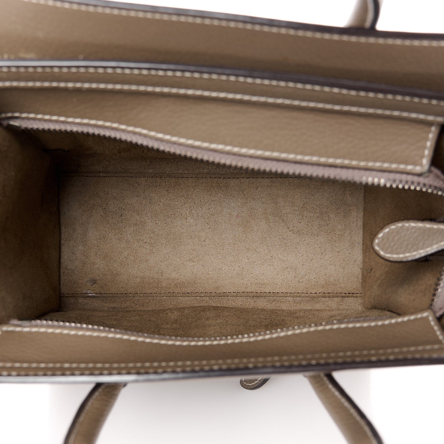 Drummed Calfskin Nano Luggage Souris