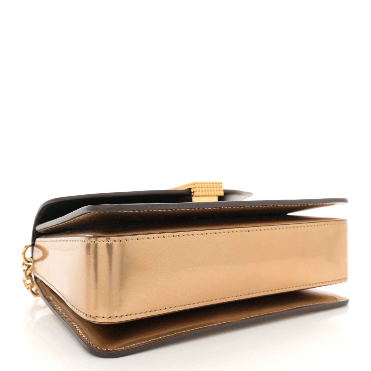 Metallic Calfskin Concerto Bag Gold