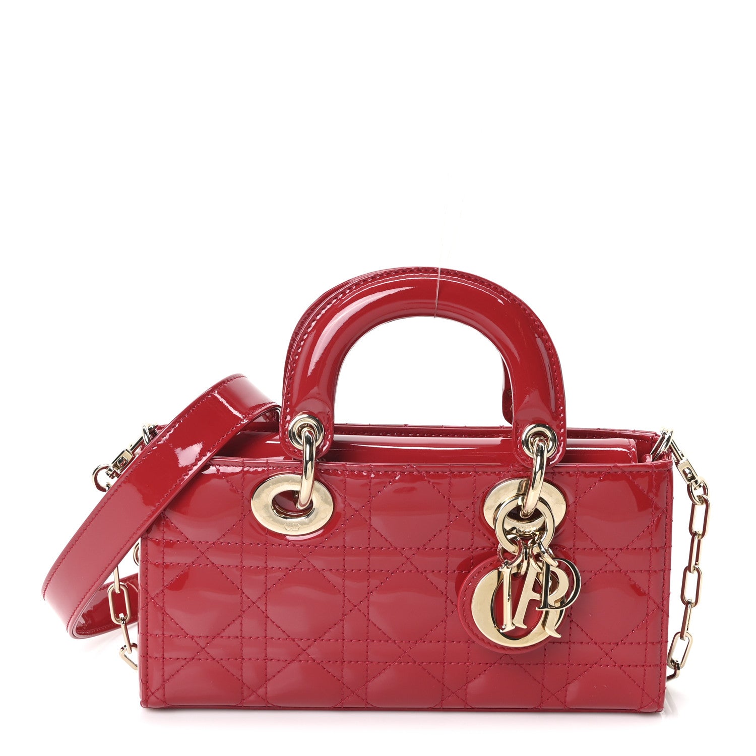 Christian Dior Patent Cannage Small Lady D-Joy Mexican Red 1768374