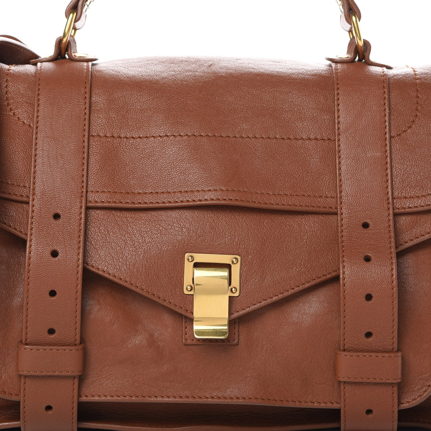 Lambskin Medium PS1 Satchel Saddle