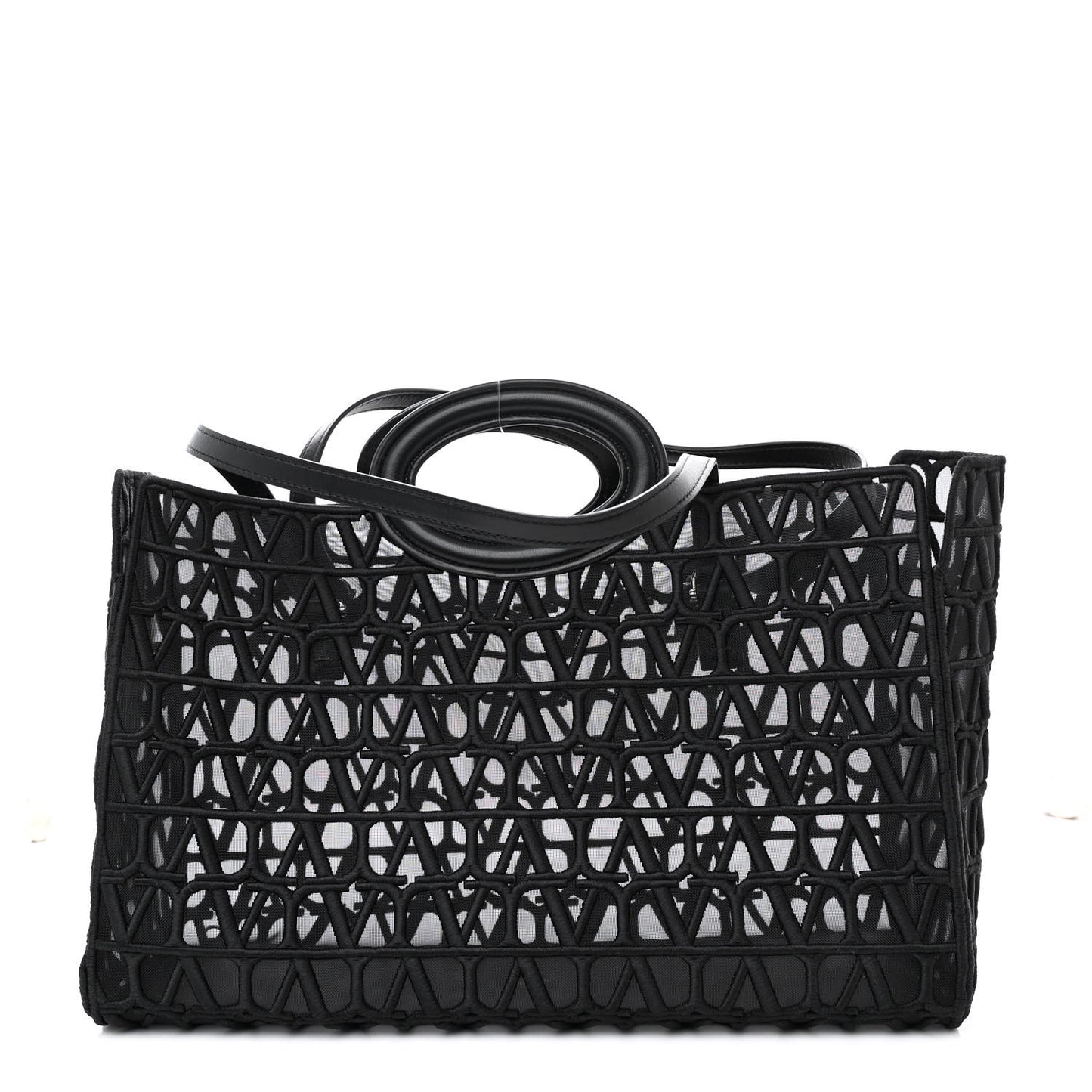 Toile Mesh Iconographe Goatskin Le Troisieme Shopping Bag Black