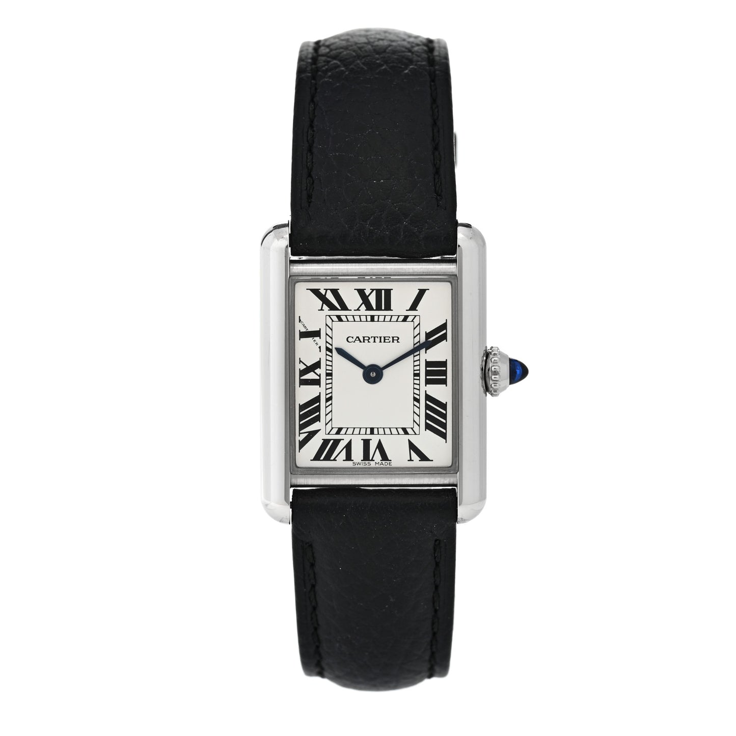 Stainless Steel Calfskin 22mm Must de Cartier Tank Quartz Watch