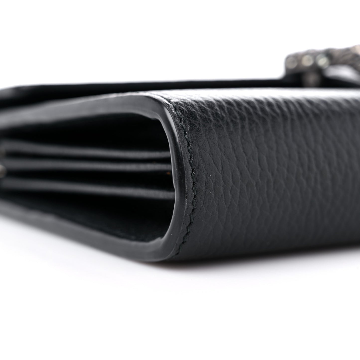 Calfskin Mini Dionysus Chain Wallet Black