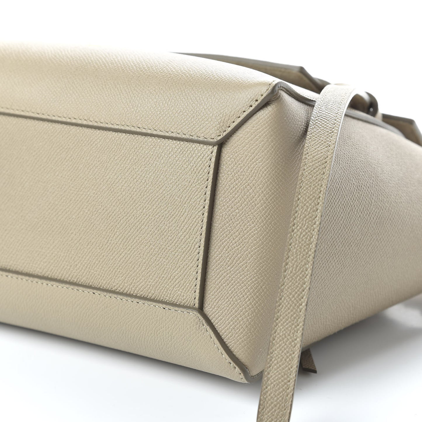 Grained Calfskin Micro Belt Bag Light Taupe
