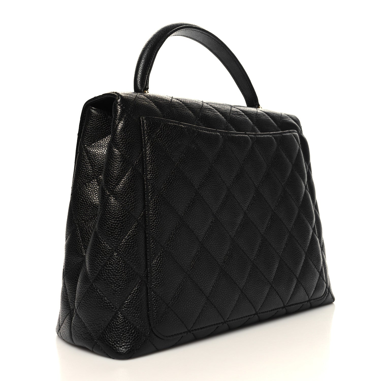 Chanel Caviar Quilted Jumbo Kelly Flap Black 3 of 10
