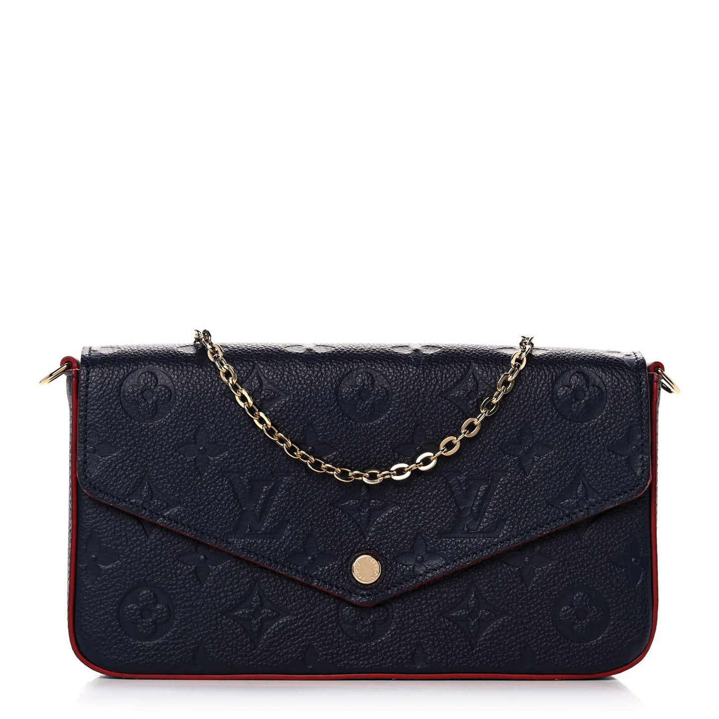 Empreinte Pochette Felicie Chain Wallet Marine Rouge