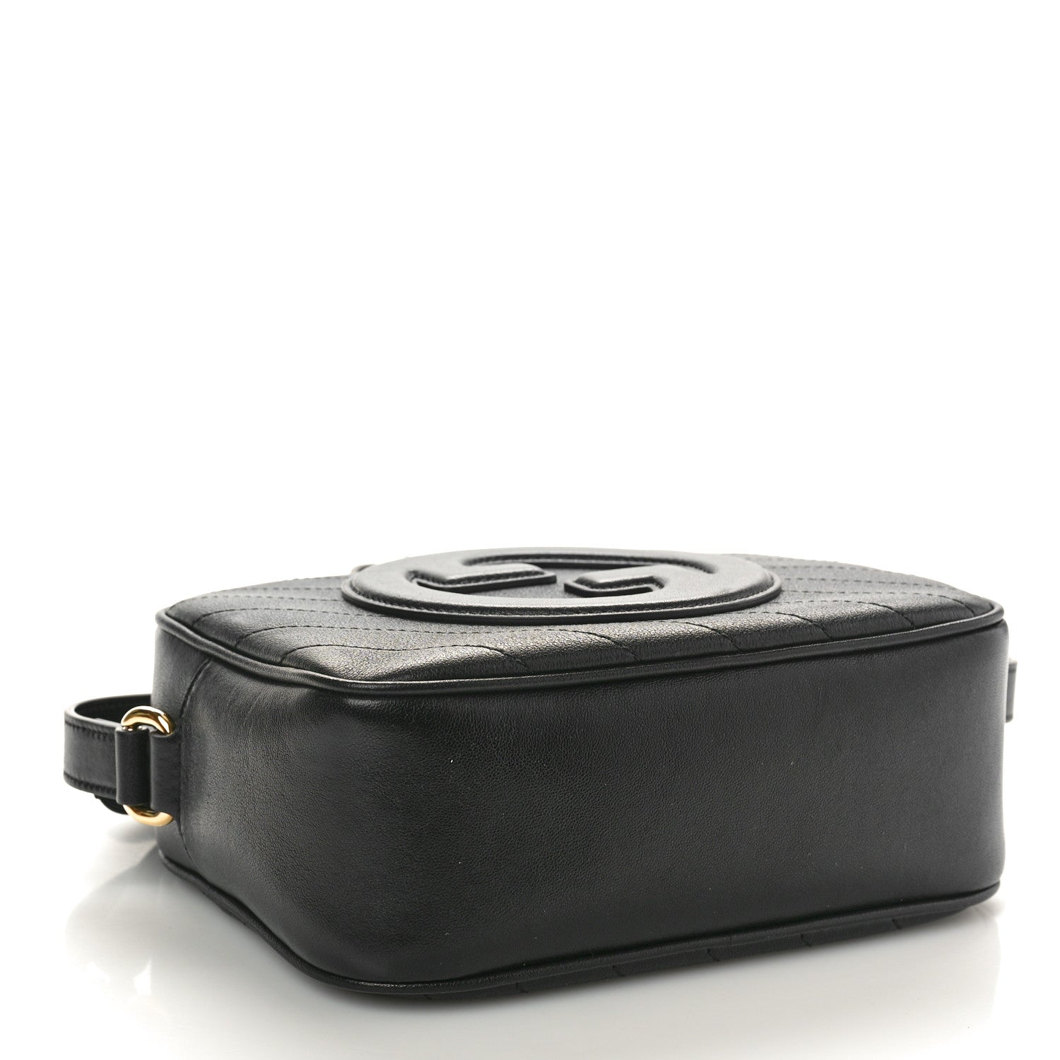Gucci Sakai Be Green Calfskin Diagonal Stitched Small Blondie Shoulder Bag Black 4 of 10