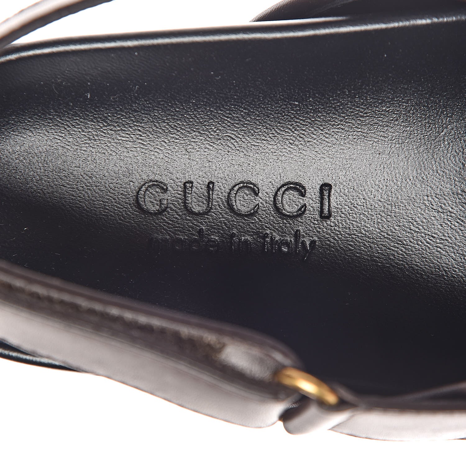 Gucci Calfskin Mens Horsebit River Slingback Slippers 7 Cocoa 7 of 11