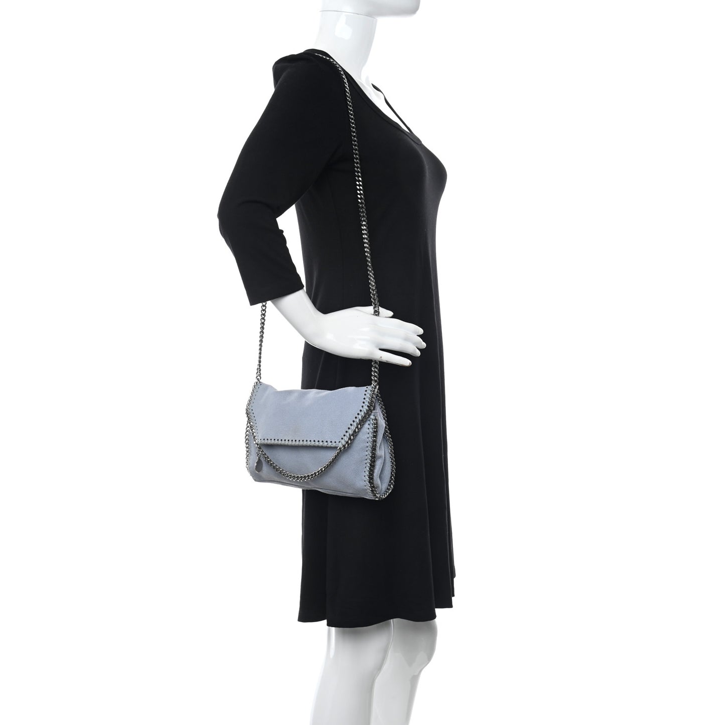 Shaggy Deer Mini Falabella Crossbody Bag Duck Blue