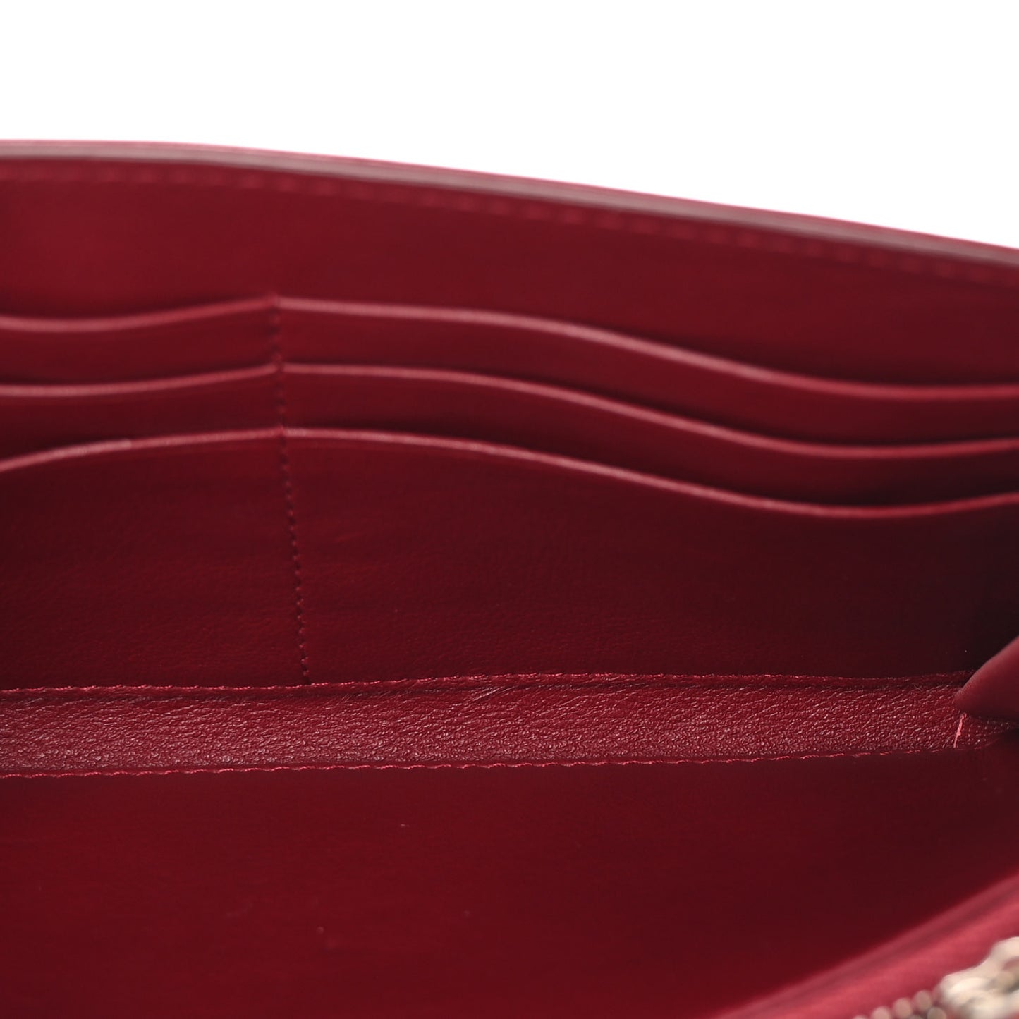 Patent Cannage Lady Dior Rendezvous Wallet On Chain Red