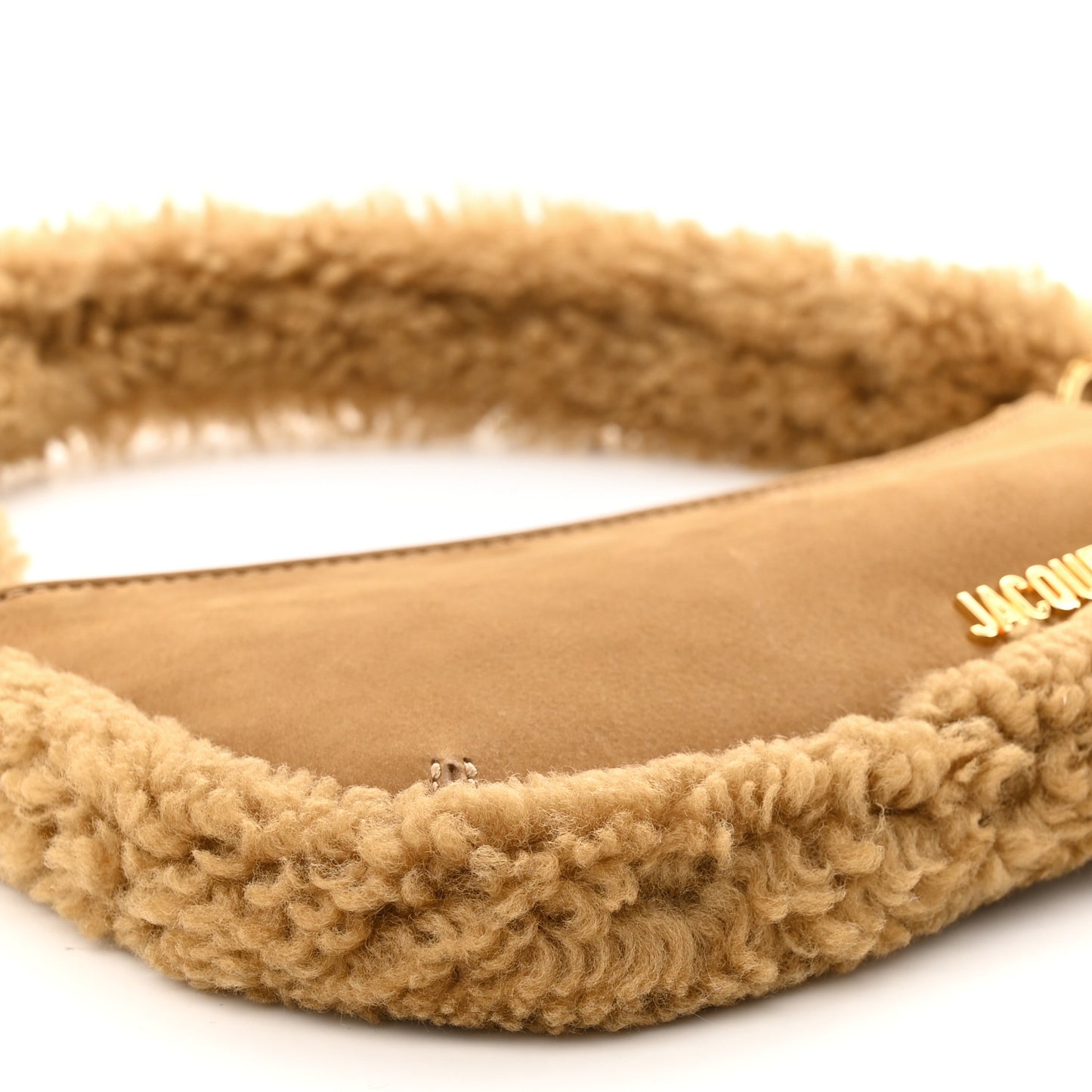 Suede Shearling Le Bisou Doux Camel