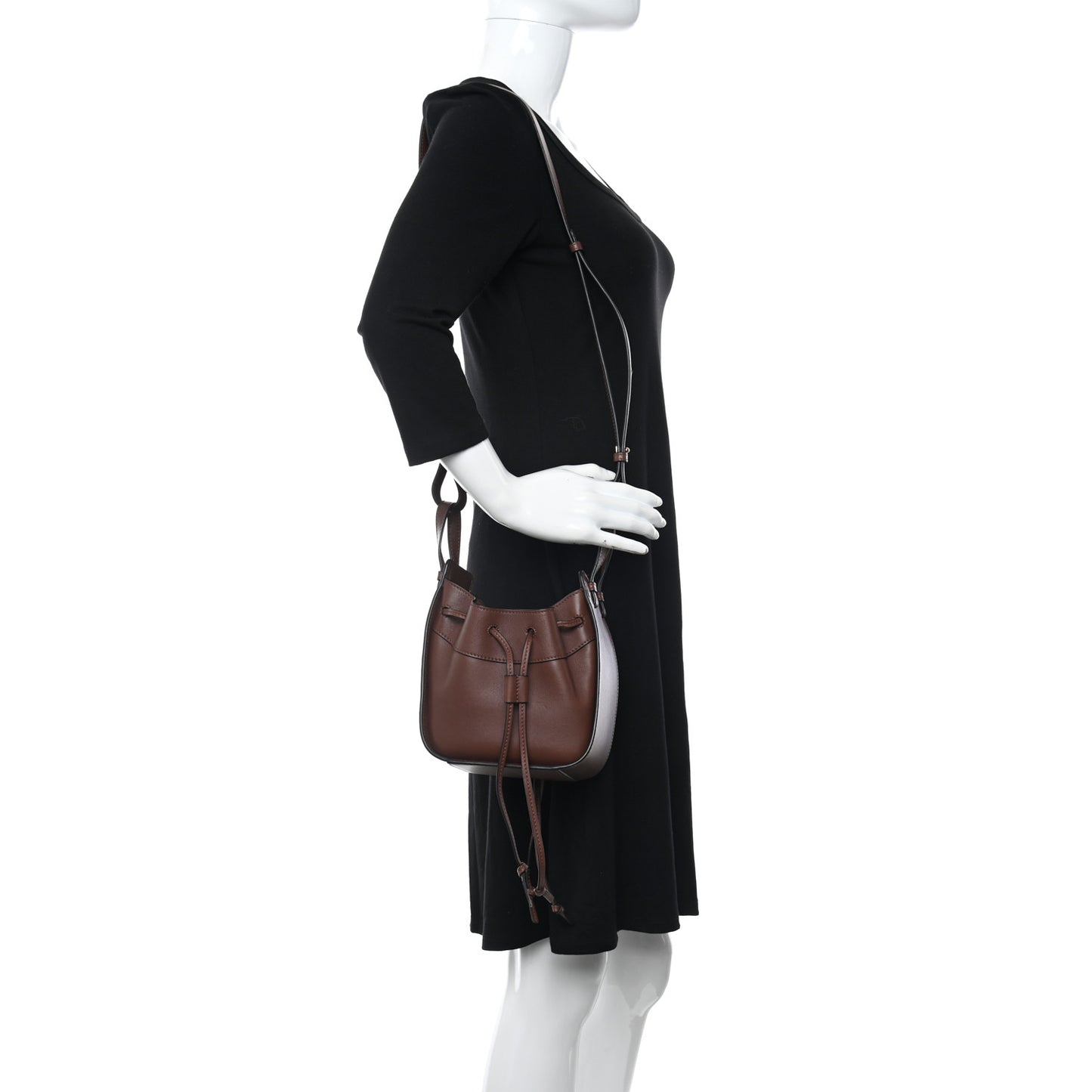 Calfskin Mini Hammock Shoulder Bag Brunette