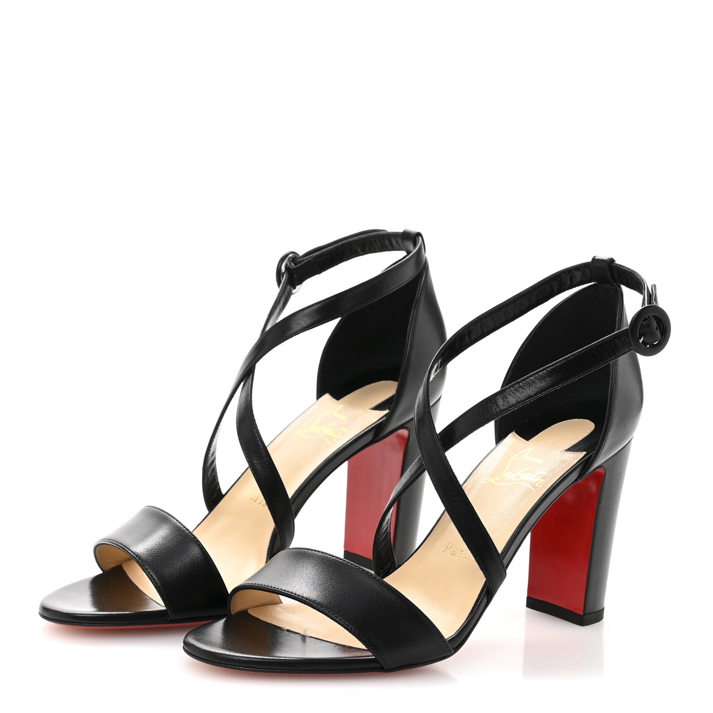 Nappa Loubi Bee Kid 85 Sandals 39 Black