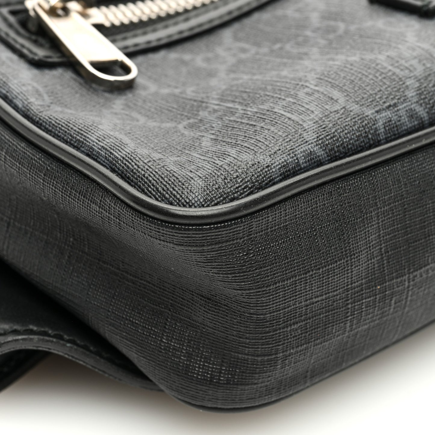 Soft GG Supreme Monogram Web Belt Bag Black Grey