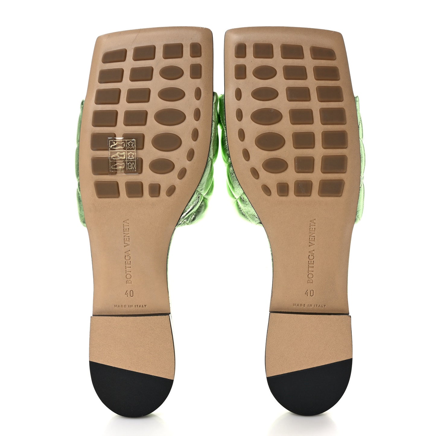 Reflection Matelasse Padded Flat Sandals 40 Pistachio