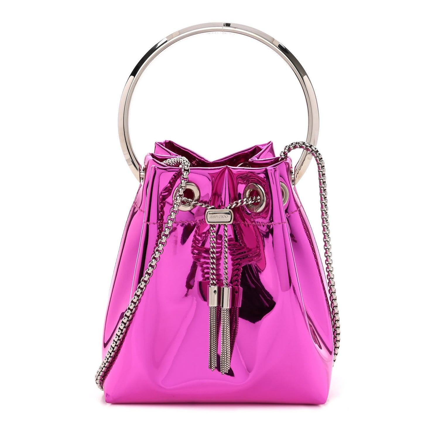Metallic Fabric Bon Bon Mini Bag Fuchisa