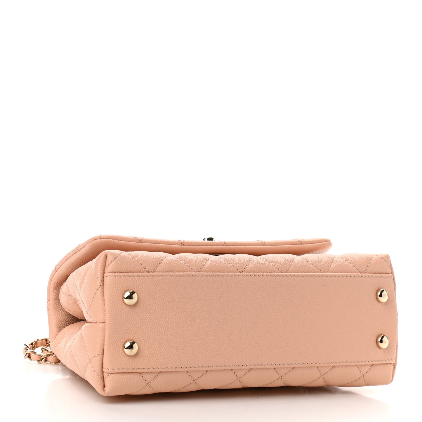 Caviar Quilted Mini Coco Handle Flap Light Pink