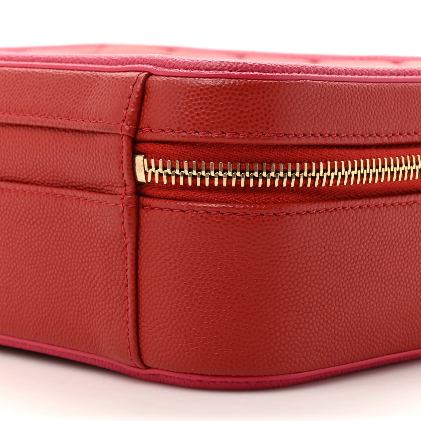 Caviar Quilted Medium CC Filigree Vanity Case Pink