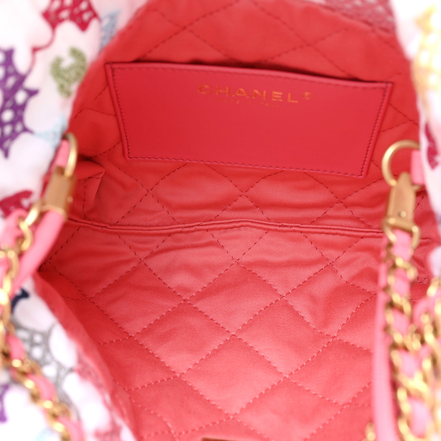 Lace Patchwork Mini Chanel 22 Multicolor
