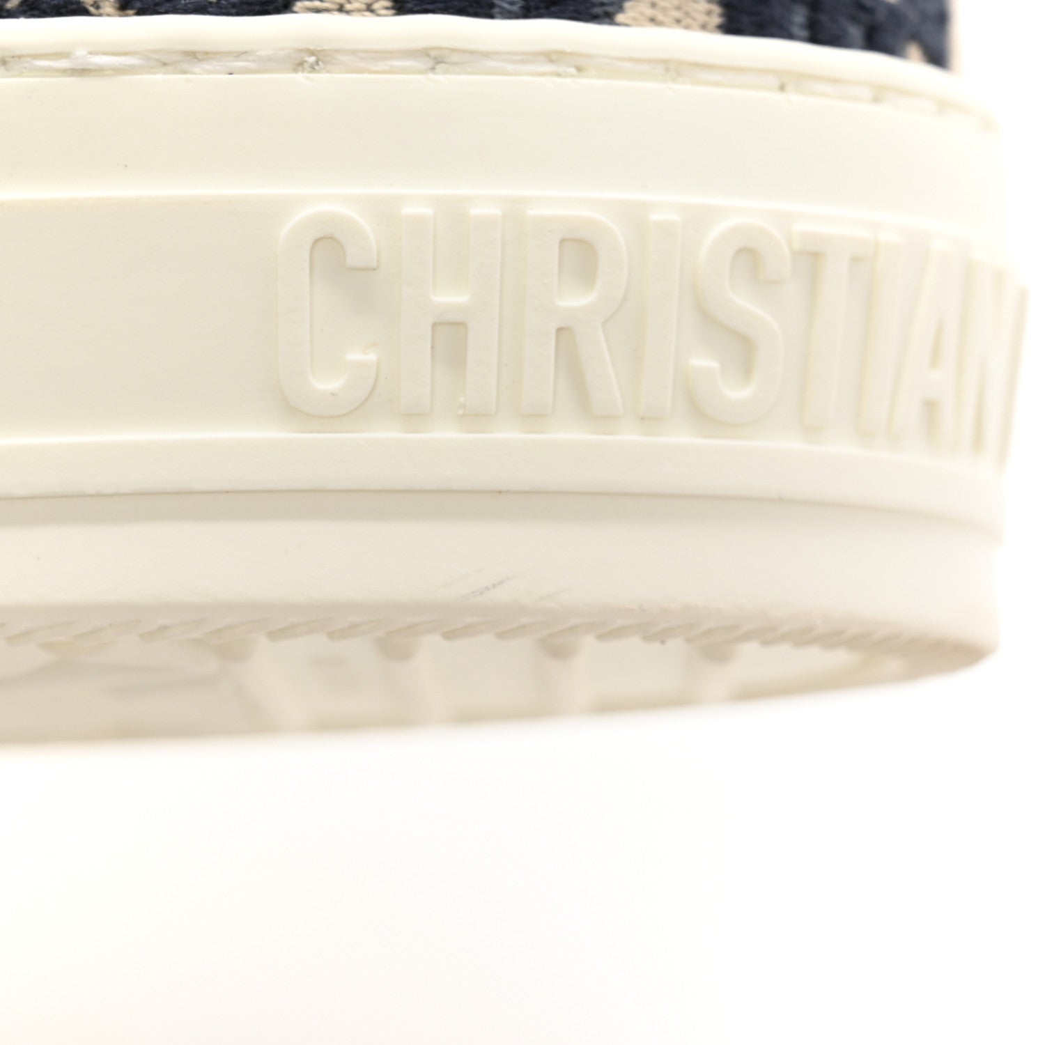 Christian Dior Canvas Oblique Walk'N'Dior Low Top Sneakers 37.5 Deep Blue 11 of 12