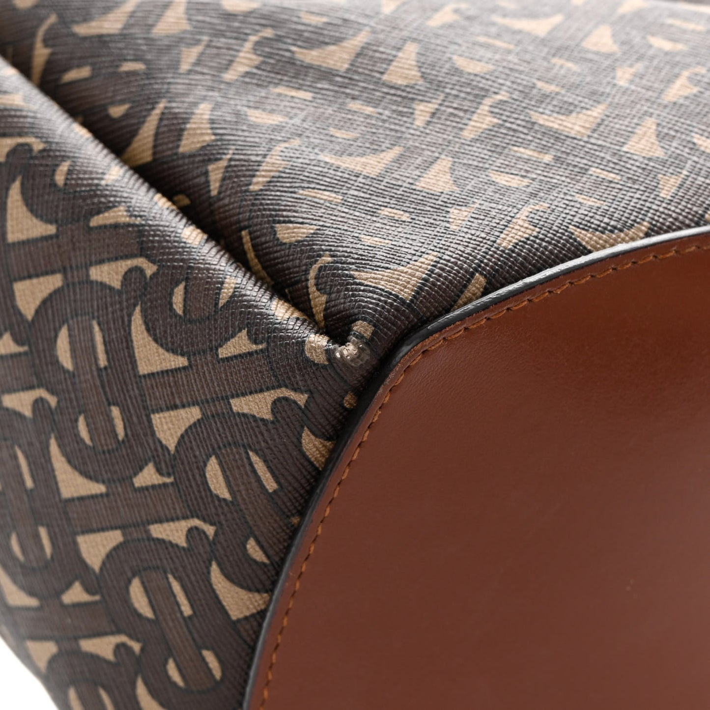 E-canvas Monogram TB Bucket Bag Bridle Brown