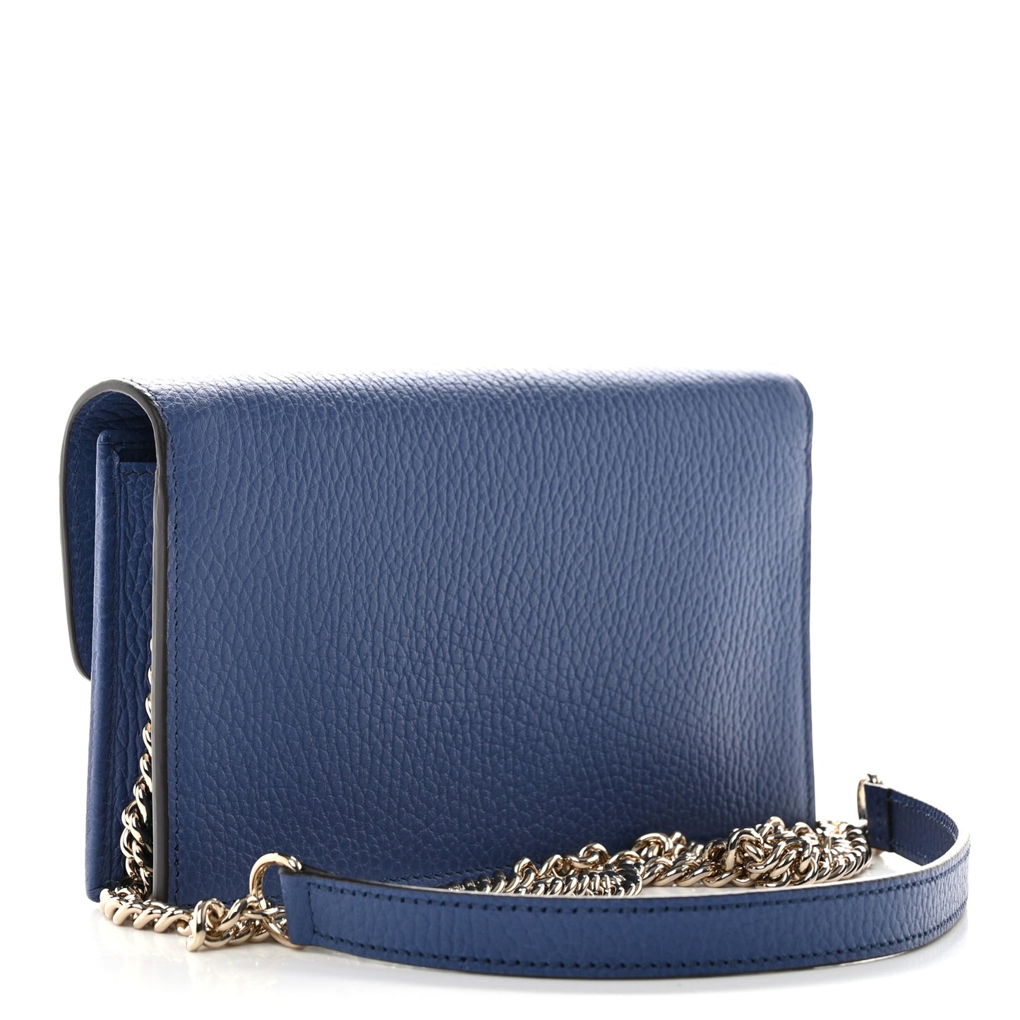 Dollar Calfskin Interlocking G Chain Wallet Caspian