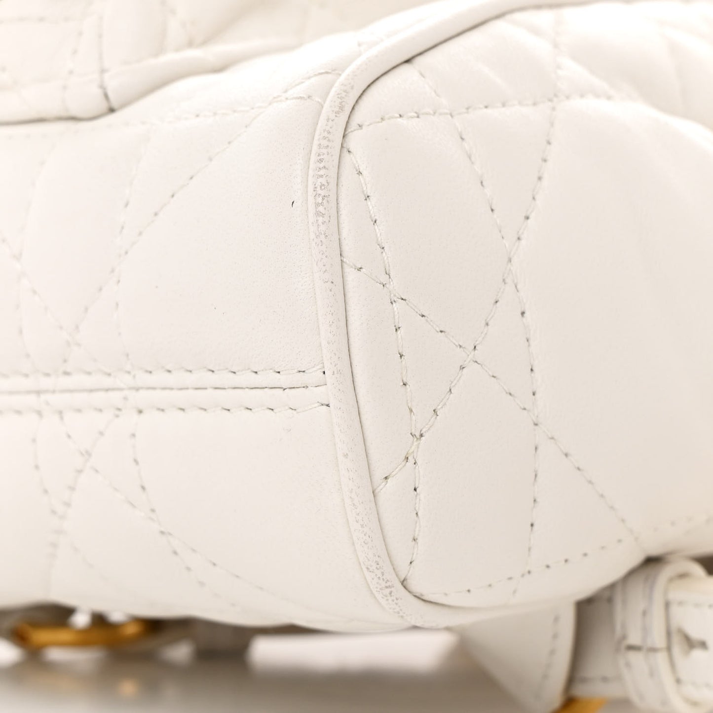 Lambskin Macrocannage Nano Caro Backpack Latte