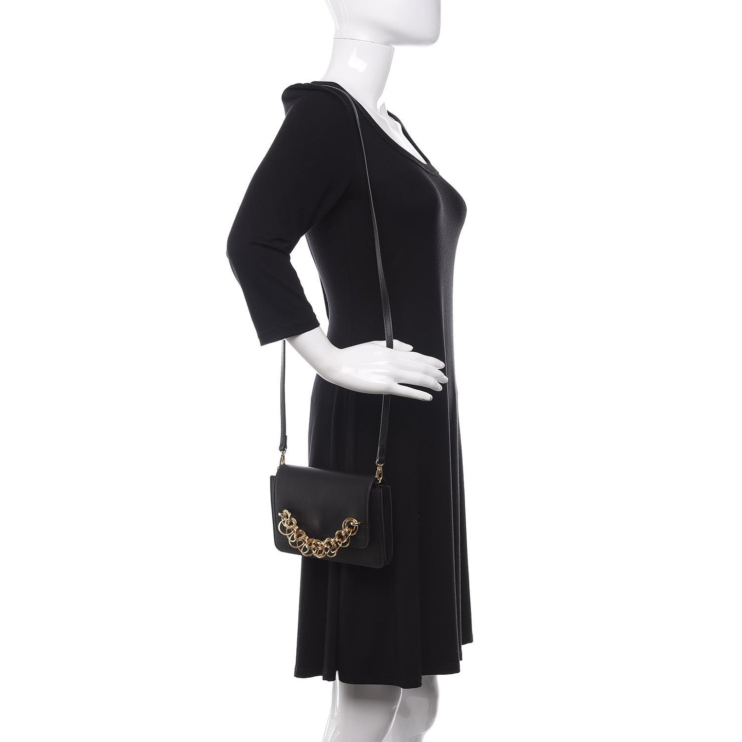 Smooth Calfskin Drew Bijou Clutch Black