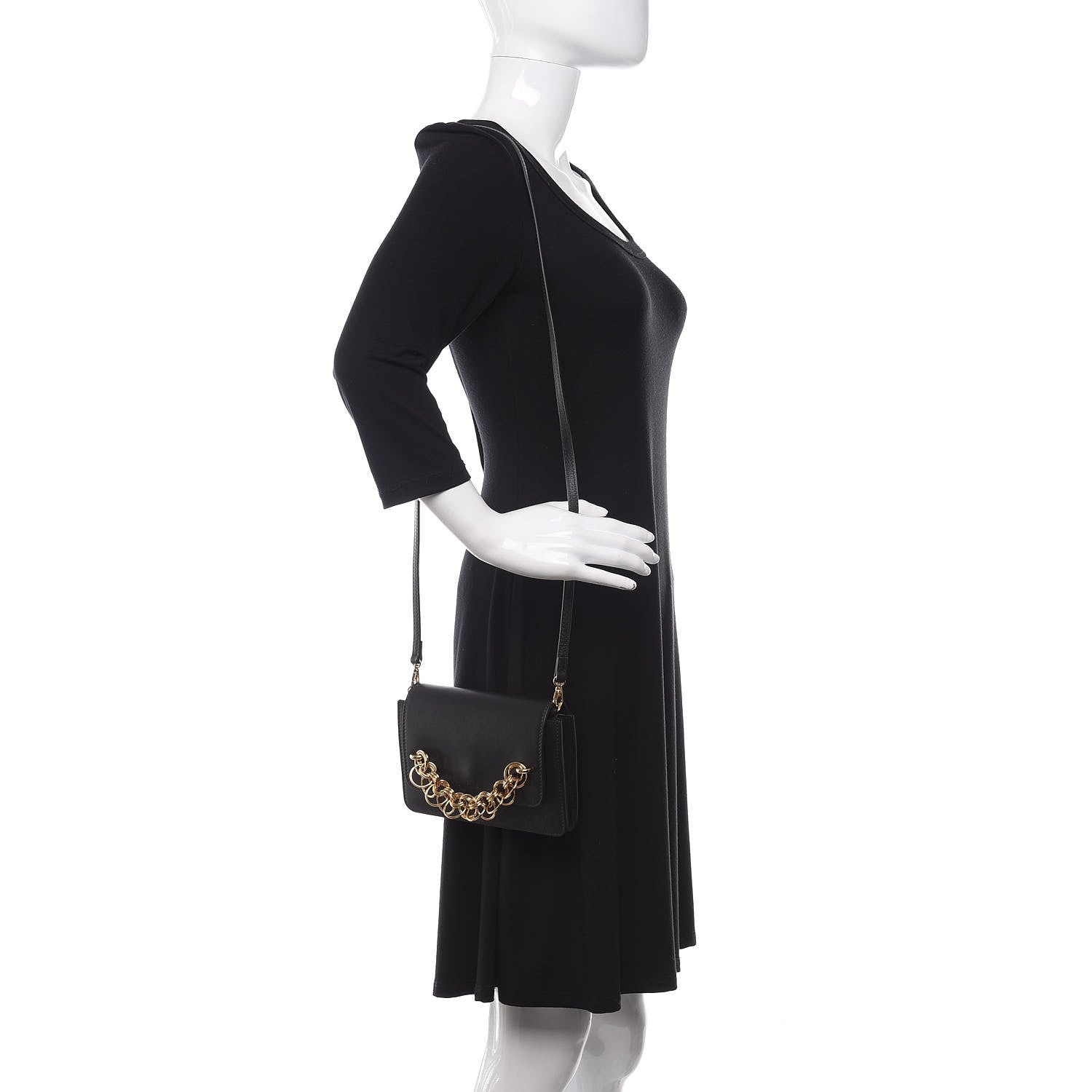 Chloe Smooth Calfskin Drew Bijou Clutch Black 2 of 11